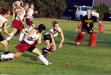 Protecting the Wooster goal.  Down near the goal the action gets more intense, more real.
