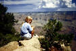 Man, thats one big canyon down thar.  Miranda at the Grand Canyon in 94.